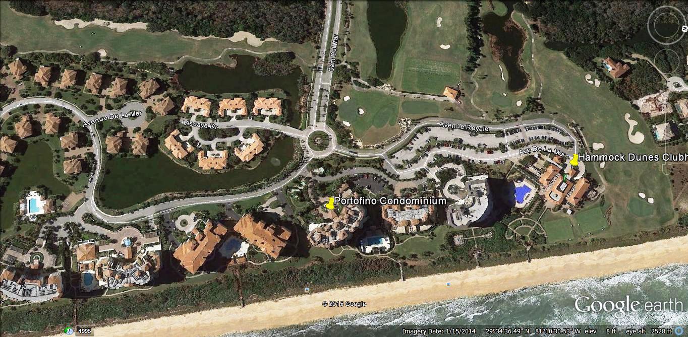 Portofino Condominium, Palm Coast, FL - Google Earth